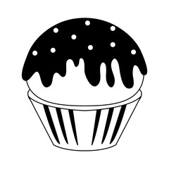 Cupcake dessert isolated vector illustration graphic design