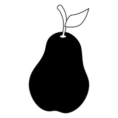 Pear fruit isolated vector illustration graphic design