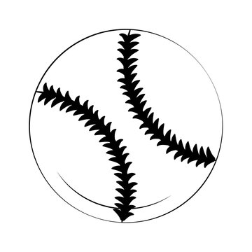 Baseball ball isolated vector illustration graphic design