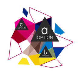 Triangle infographics design layout