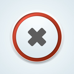 Obraz premium Cross Button Illustration