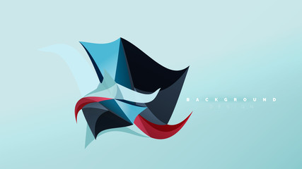 Abstract background - geometric origami style shape composition, triangular low poly design concept. Colorful trendy minimalistic illustration