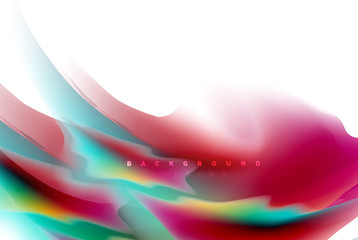 Holographic paint explosion design, fluid colors flow, colorful storm. Liquid mixing colours motion concept, trendy abstract background layout template for business presentation, app wallpaper banner