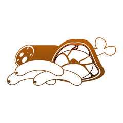 Sausages ham and meats vector illustration graphic design