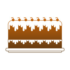 Big cake dessert vector illustration graphic design