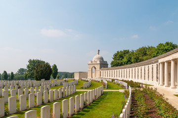 Tyne cot military cemetery in flanders fields