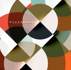 Obraz premium Minimal circle abstract background design, multicolored template for business or technology presentation or web brochure cover layout, wallpaper