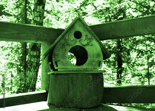Bird Feeder Hanging On The Tree House For Birds Birdhouse Open