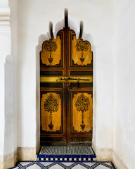 Small door in El Badi Palace, Marrakech, Morocco