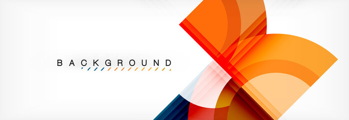 Vector circular geometric abstract background