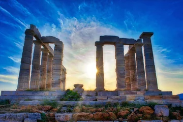 Fotobehang The Temple of Poseidon at Sounion, Greece, near Athens © Paul Atkinson