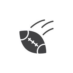 American football ball vector icon. filled flat sign for mobile concept and web design. Sport simple solid icon. Symbol, logo illustration. Pixel perfect vector graphics