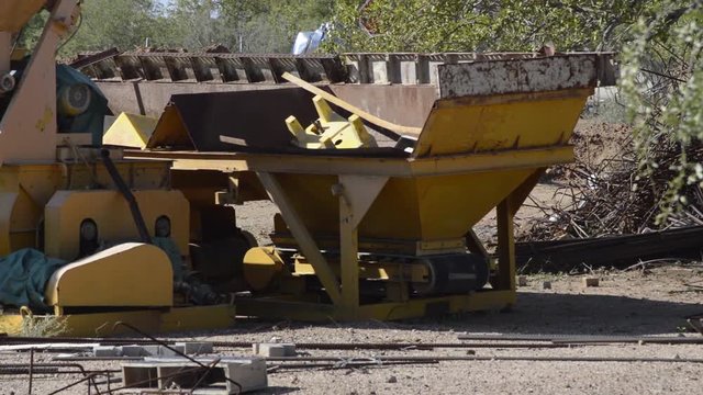 Construction equipment close up