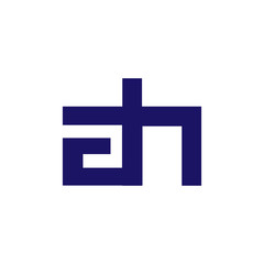 Obraz premium ah Initial Letter lowercase Linked logo icon vector