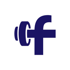 Obraz premium F Logo with barbell fitness logo icon vector