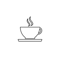 Line icon of hot coffee cup