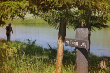 Fly Fishing only sign