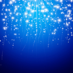Magical blue Christmas background