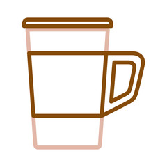 delicious coffee drink in plastic container vector illustration design