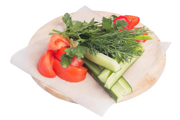 Fresh vegetables tomatoes cucumbers