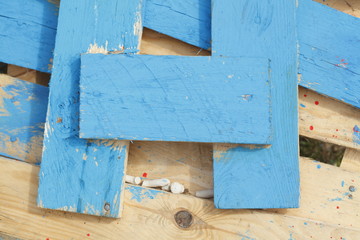 Blaue  Holzbretter, Hintergrundbild