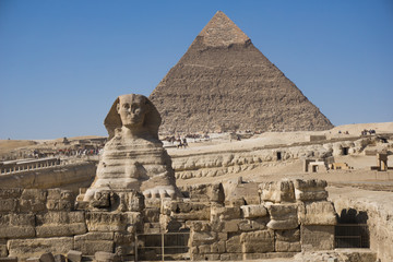 The Great Pyramid and Sphinx