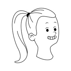 Young woman face vector illustration graphic design