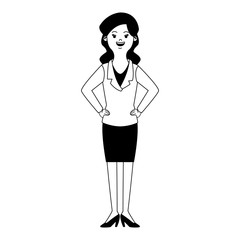 Executive business woman cartoon vector illustration graphic design