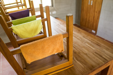 Fototapeta na wymiar house clean with chair