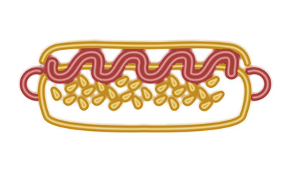 hot dog fast food icon vector illustration design