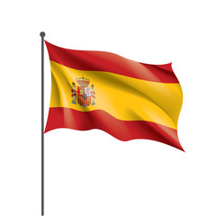 spain flag, vector illustration on a white background