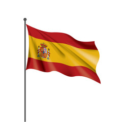 spain flag, vector illustration on a white background