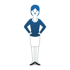 Executive business woman cartoon vector illustration graphic design