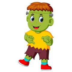 Cartoon Frankenstein kid
