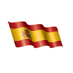 Obraz premium spain flag, vector illustration on a white background