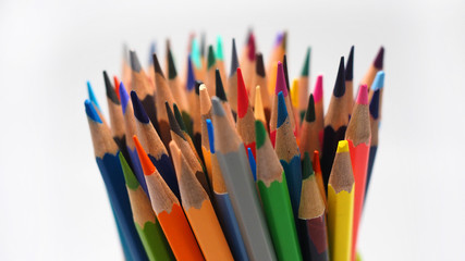 Fototapeta premium Closeup of color pencils.