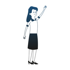 Executive business woman cartoon vector illustration graphic design
