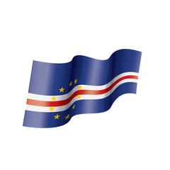 Cape Verde flag, vector illustration on a white background