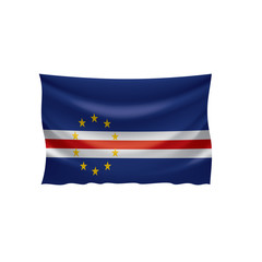 Cape Verde flag, vector illustration on a white background