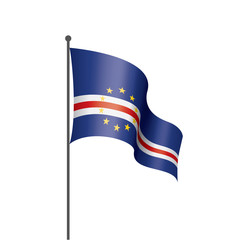 Cape Verde flag, vector illustration on a white background