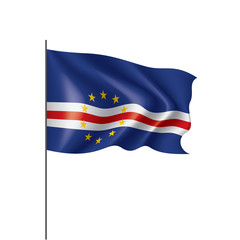 Cape Verde flag, vector illustration on a white background