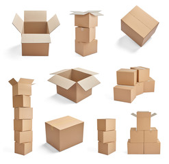 box package delivery cardboard carton stack