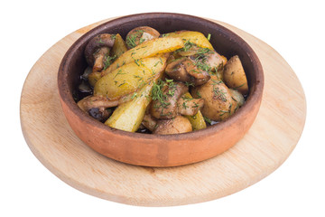 Potato with mushrooms