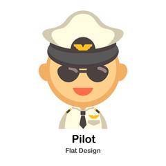 Pilot Flat Illustration