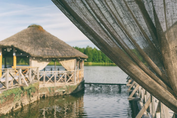 Summer bungalow in the lake