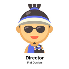 Director Flat Illustration