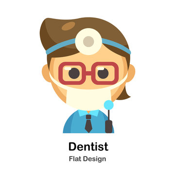 Dentist Flat Illustration