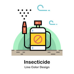 Insecticide Line Color Icon