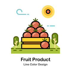 Fruit products Line Color Icon