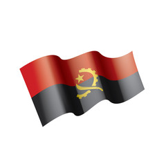 Angola flag, vector illustration on a white background